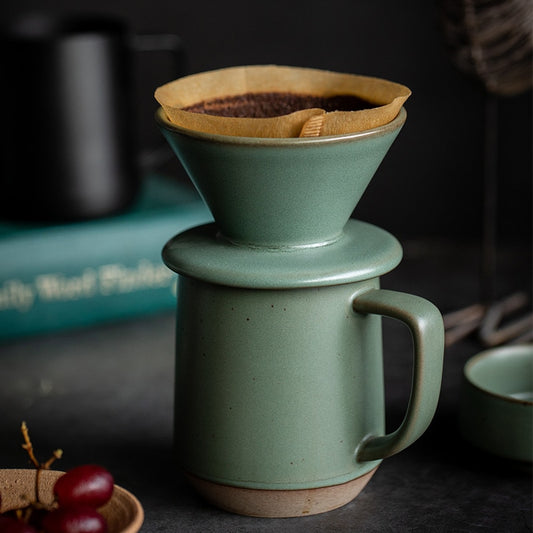 Ceramic Coffee Filter Cup With Milk Mug