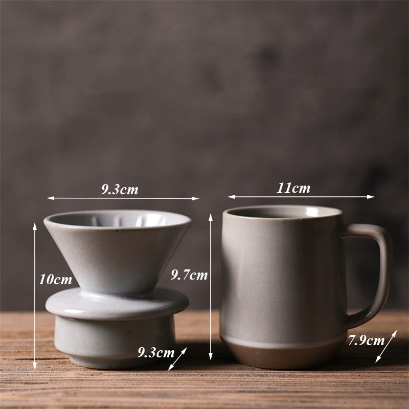 Ceramic Coffee Filter Cup With Milk Mug