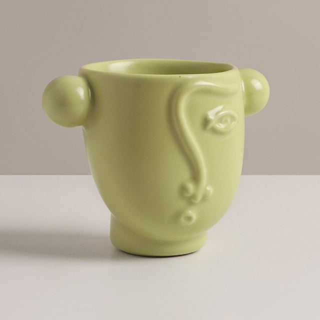 Abstract Porcelain Face Mug