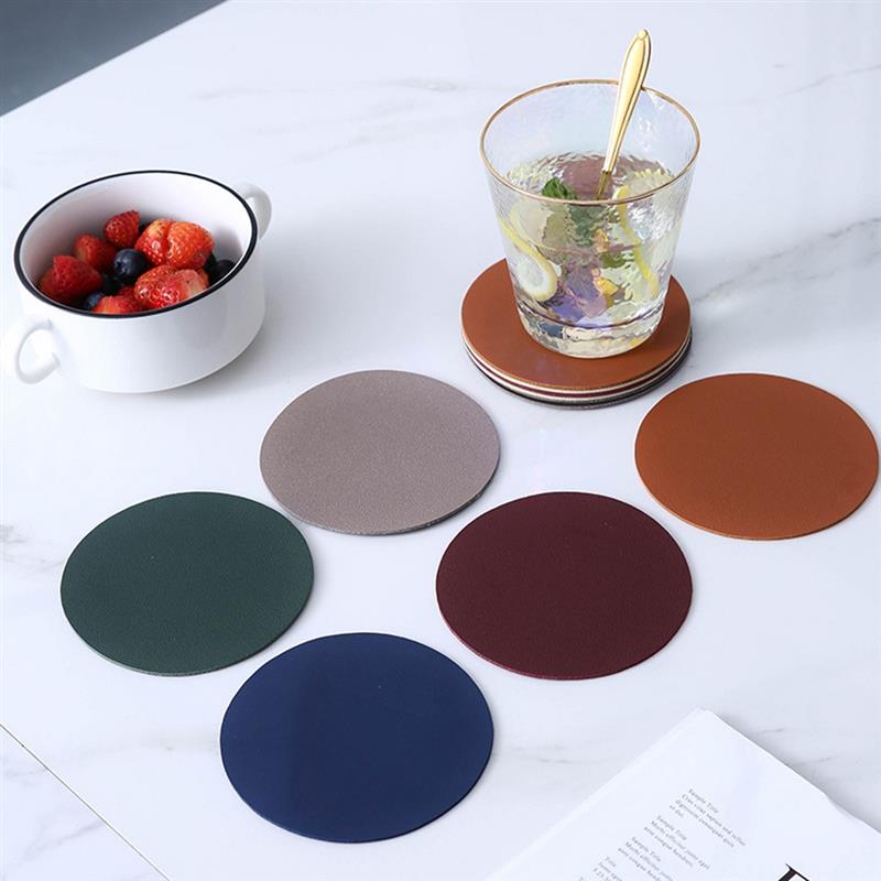 6pcs Leather Coaster