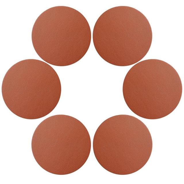 6pcs Leather Coaster