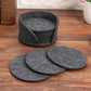 10pcs Round Felt Coaster Set